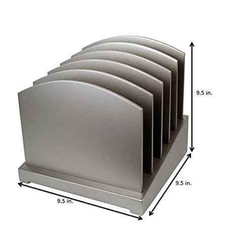 Victor Silver File Organizer - Wood Desk Organizer