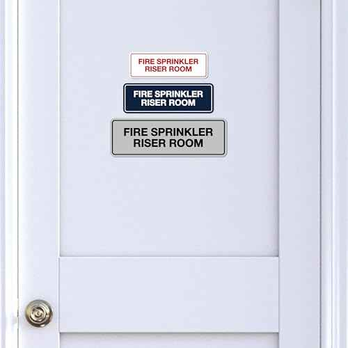 Signs ByLITA Standard Fire Sprinkler Riser Room Sign (Red) - Medium (5 Pack)