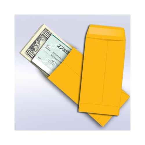NextDay Labels #7 Coin Envelopes - 500-Pack Brown Kraft Gummed Money Envelopes for Cash, Coins, Jewelry, or Small Parts - Durable Brown Kraft Paper Cash for Home, Office, or Business Use - Made in USA