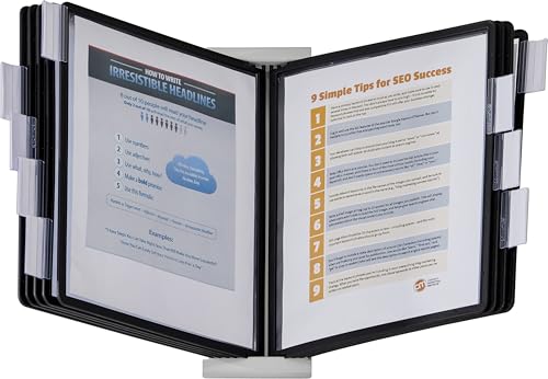 Durable Desktop Reference System 10 Double-Sided Black Letter Size 13.78"x13.78"x3.35"