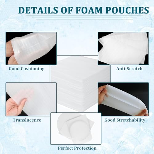 100Pack Packing Foam Pouches 12x16in, Large Cushion Wrap