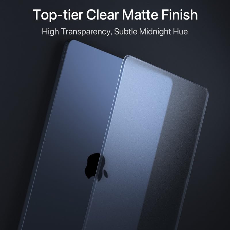 Soonjet Midnight Clear 13.6-inch MacBook Air Case for M2 M3 M4 M5 2022-2026