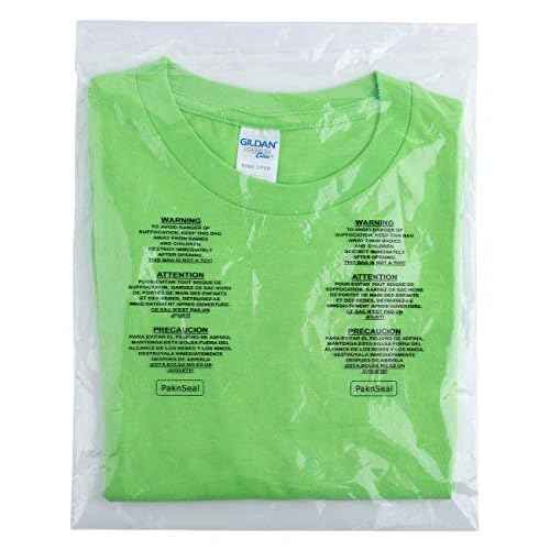 Clear 11x14 Self Seal Poly Bags, Suffocation Warning (200 Count)