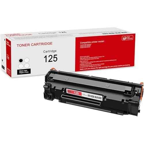 1 Pack 125 3484B001AA Black Toner Cartridge: Compatible CRG 125 3484B001AA Replacement for Canon ImageCLASS LBP6030w ImageCLASS LBP6000 ImageCLASS MF3010 Printer