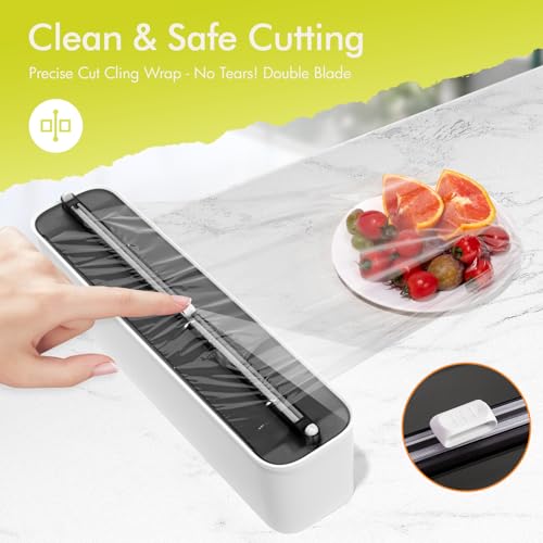 Aluminum Foil & Plastic Wrap Dispenser with Cutter - Magnetic