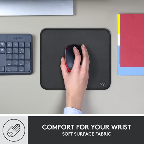 Logitech Studio Series Small Mouse Pad - Graphite, Anti-Slip, 9x8 Inches