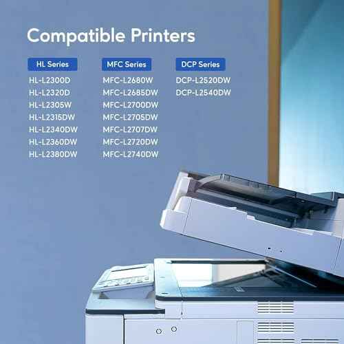 TN660 Toner Cartridge Replacement Compatible for Brother TN 660 TN-660 TN630 High Yield to use with HL-L2380DW HL-L2320D HL-L2340DW DCP-L2540DW MFC-L2700DW MFC-L2720DW Printer (Black, 4 Pack)