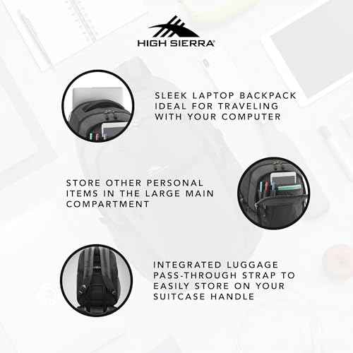 High Sierra Travel Bag, Mercury Black, Backpack
