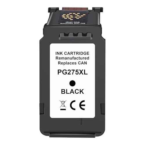 PG-275XL Black Ink Cartridges Replacement for 275XL 275 XL Ink Cartridges for Pixma TS3520 TS3522 TS3500 TR4720 TR4722 TR4700 Printer (1-Black)