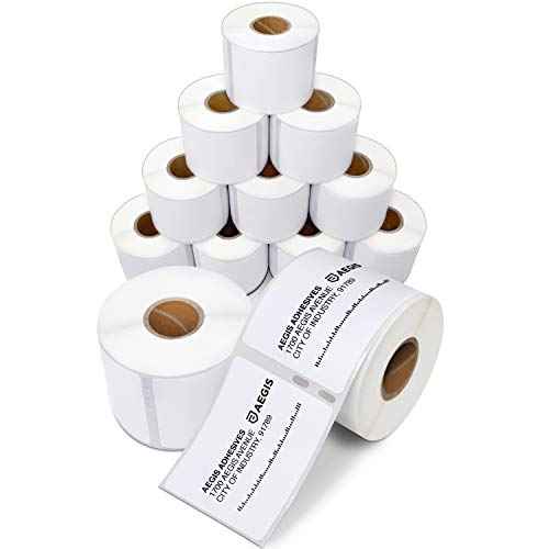 Aegis Adhesives - Compatible Labels Replacement for DYMO 30324 (2-1/8" X 2-3/4") Diskette Media & Veterinary - Use with Labelwriter 450, 450 Turbo, 4XL Printers (12 Rolls)