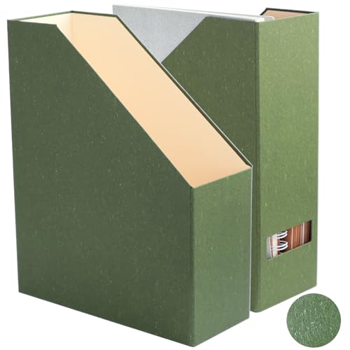 LifeSto Leaf Green 2-Pack Magazine & File Holders - Desk & Office Organizer