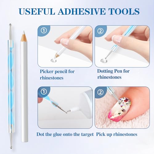 FITTDYHE B7000 Clear Jewelry & Craft Glue 50ML with Precision Tip - Multipurpose Adhesive for Rhinestones, Fabric, Shoes, Nails, and DIY Projects