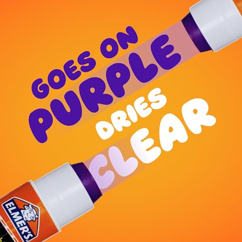 Elmer's Disappearing Purple School Glue Sticks - Washable, 6g, Pack of 12