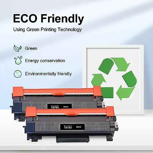 myCartridge Remanufactured Toner Cartridge Replacement for Brother TN760 TN-760 TN730 TN-730 for MFC-L2710DW MFC-L2750DW HL-L2350DW HL-L2370DW HL-L2395DW HL-L2390DW Printer(Black,TN760 2Pk)