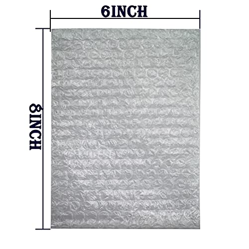 200 Pack Clear Bubble Out Bags 6x8 Inch Cushion Shipping Pouches
