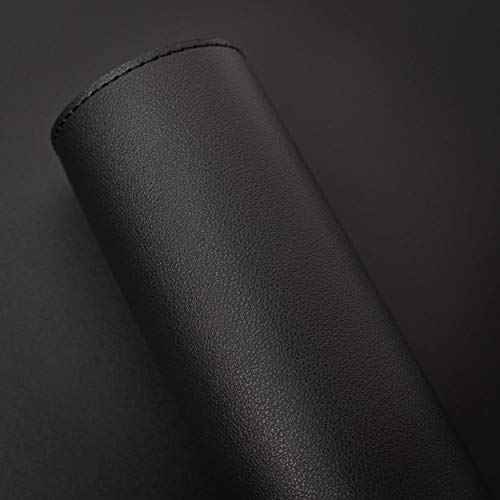 Vine Creations Leather Desk Mat Large 36" x 20", Desk Protector Mat, PU Leather Desk Pad, Non-Slip Large Mouse Pad, Desk Blotter, Desk Pads on Top of Desks, Home Office Desk Matt for Desktop (Black)