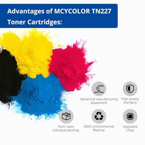 TN227 TN223 High Yield Toner Cartridge Compatible for Brother TN-227 TN 223 for MFC-L3750CDW MFC-L3770CDW HL-L3290CDW HL-L3210CW HL-L3230CDW Printer (4 Pack)