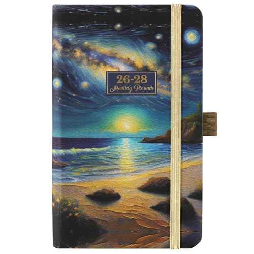 2026-2028 Pocket Planner/Calendar - 3 Year Monthly Planner 2026-2028, Jan. 2026 - Dec. 2028(36 Months), 6.3" x 3.8", Monthly Pocket Calendar with 60 Note Pages, Pen Hold, Perfect Organizer for Purse