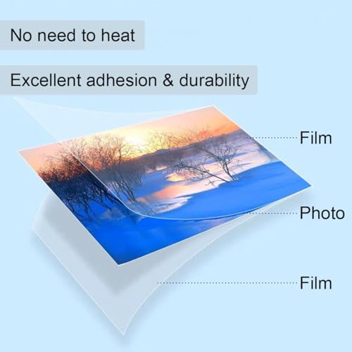 12.6Inch x 95Ft Standard Matte Cold Roll Laminating Film, 3 Inch Core, 3 Mil (80 mic) Thickness Laminate Rolls Vinyl Cold Lamination Film Self-Adhesive Laminating
