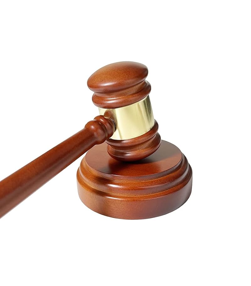 Handmade Wooden Gavel and Block Set for Judges, Lawyers, and Board Chairs - Professional Desk Accessory