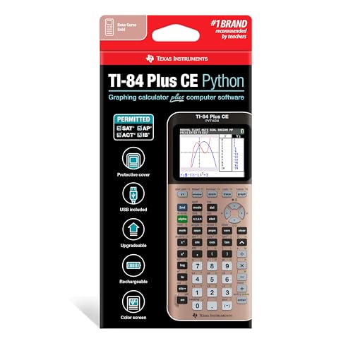 Texas Instruments TI-84 Plus CE Graphing Calculator Rose Gold - High-Resolution Color Display