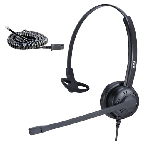 MKJ Cisco Telephone Headset with Microphone Noise Canceling Corded RJ9 Call Center Office Phone Headset for Cisco CP-7861 7942G 7941G 7945G 7960 7961G 7962G 7965G 7971G 7975G 8841 8861 9951 9971