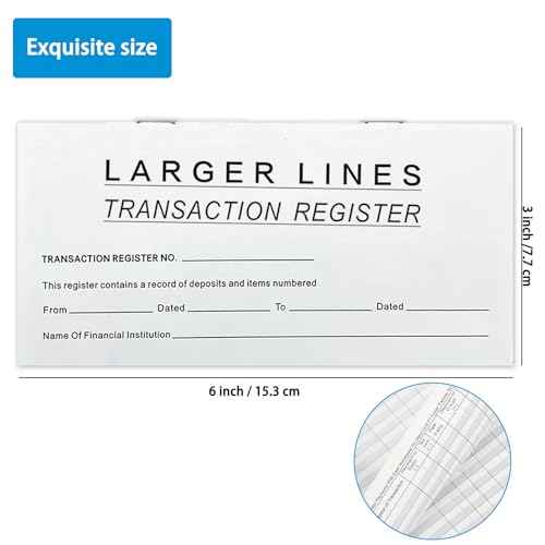 12 Pack Checkbook Register, Check Registers for Personal Checkbook, 6" ¡¿ 3", Blank Ledger Transaction Registers for Personal or Business Bank, Saving Account, Deposit and Credit Card, Thick Paper