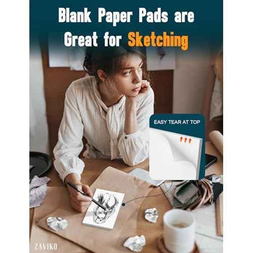 Note Pads 4x6, 6 Pack Mini Blank Notepad 4x6, Small Notepads 4x6 Paper Pads, Scratch Pads 4x6 Small Pads of Paper, Memo Pads 4x6, White Server Note Pad Paper, Small Pocket Notebook 4x6, 50 Sheets/Pad