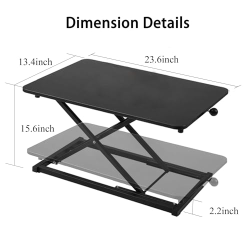 Adjustable Height Standing Desk Converter, Keyboard Riser for Stand Up Desk Riser, Computer Keyboard Stand for Desktop, Computer Workstations for Home Office
