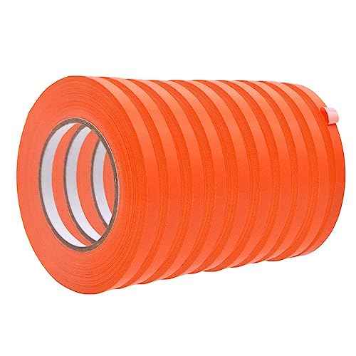 WOD Orange 10 Pack, Poly Bag Sealer Tape - 3/8 inch x 180 yds. for Color Coding Age of Perishables, Food Storage, Pack,Aging and Sealing Meat, Candy, or Gifts BSTC22PVC