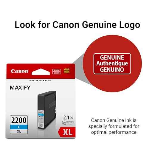 Canon PGI-2200XL Genuine Cyan Ink Tank, Compatible with IB4120, MB5420, MB5120, IB4020, MB5020, and MB5320 (Optional) Printers