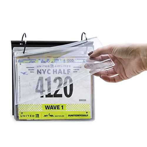 Gone For a Run Designed Bibfolio Race Bib Display Vinyl Protector Sheets | 4 Pack (12 Vinyl Sheets/Pack) - 48 Sheets