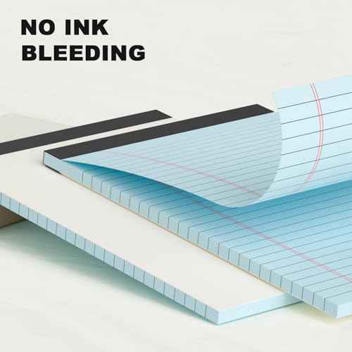 5pcs Small Note Pads 5x8 Notebook College Ruled Legal Pads Color Notepads 5 Pack Study Back Writing Pads 5 x 8 Perforated Narrow Ruled Pads of Paper for School & Office Supplies 30 Sheets/Pack