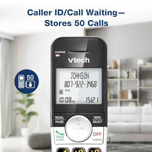 VTech Cordless Phone with Large Display and Big Buttons, DECT 6.0 with Caller ID/Call Waiting, Full Duplex Speakerphone, ECO Mode, Last 10 Number Redial, Easy to Use,VG231