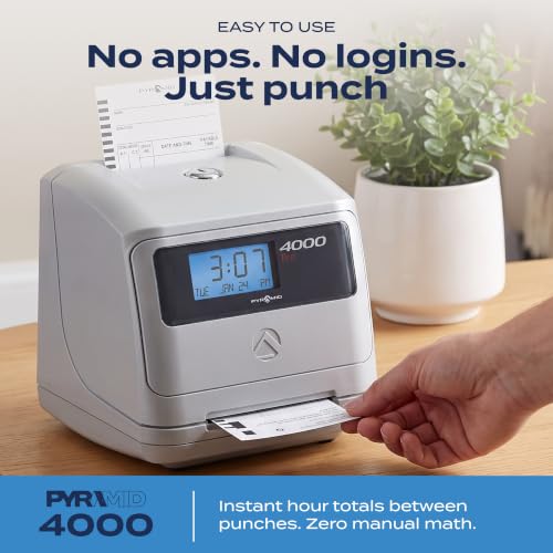 Pyramid Time Systems 4000 Pro Auto Totaling Time Clock - Time Clock