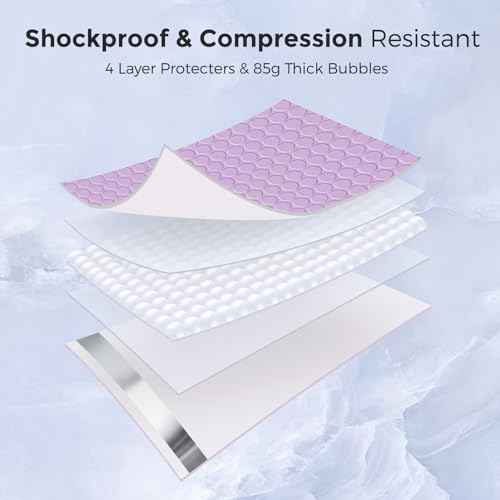 Metronic Large Bubble Mailers 12x15 Inch 40 Pack Waterproof Padded Envelopes Lavender Bubble Envelopes Opaque Cushioning Mailer for Shipping Clothes, Books,Jewelry Makeup Supplies