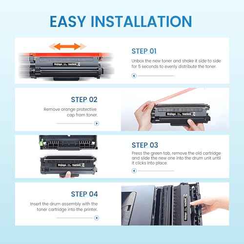 TN830XL TN830 HL-L2460DW Toner for HL-L2460DW DCP-L2640DW Replacement for Brother TN-830XL Toner HL-L2405W MFC-L2820DW HL-L2420DW Printer Toner Cartridge (2 Black,with Chip)