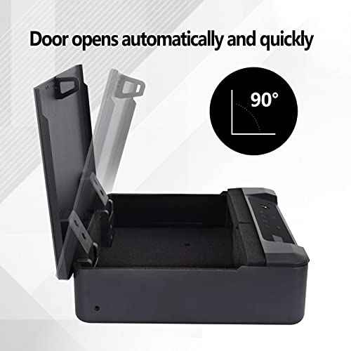 Gun Safe for Handgun, Sensitive Quick-Access Fingerprint Biometric Gun Safe for Pistols, Visible LCD Monitor Gun Locks Box for 2 Guns, Anti-theft Design Sturdy Heavy Steel Construction