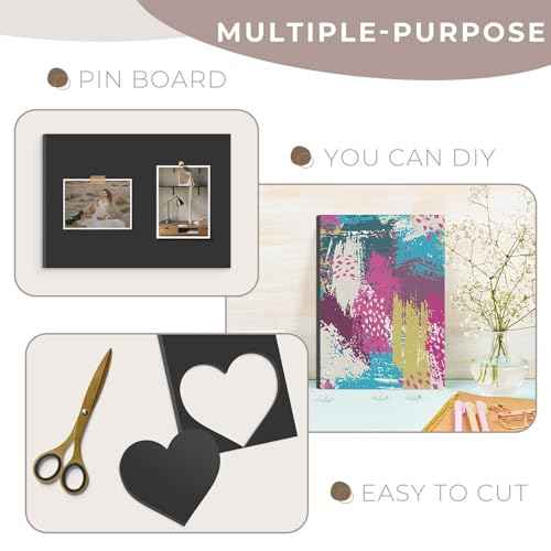 AUEAR, 5 Pack 9x12 Black Foam Boards, Foam Core Poster Board for Display, Mounting, Print, Presentation and Projects, 3/16'' Thick