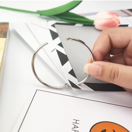 OWLKELA 30 Pcs Binder Rings 2 Inch Silver – Loose-Leaf Rings Set