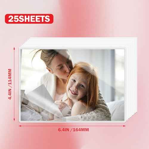 25 Pack Self-Sealing Laminating Pouches 4x6 Inch,10 Mil Self Adhesive Lamination Pouches,Waterproof Photo No Heat Laminating Sheets No Laminator Machine Need