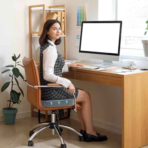 BALAPET Foldable Sit Bone Seat Cushion for Pressure Relief, Memory Foam Comfort Ischial Tuberosity Seat Pillow for Hip, Butt, Hamstrings, and Sciatica Pain Relief, Breathable &Machine Wash Cover