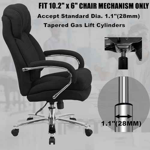 Heavy Duty 500LBs Office Chair Tilt Control Mechanism Replacement Parts, Office Chair Swivel Tilt Base W/6" x 10.2" Mounting Holes - Black