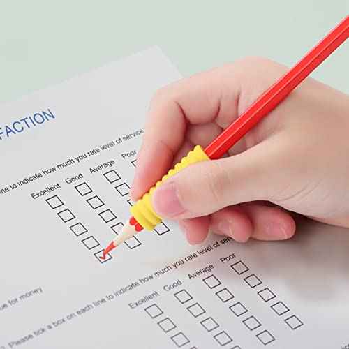 50 Pcs Foam Pencil Grips of 11 Rings for Kids and Adults Handwriting, 10 Colors Pencil Holder Grippers for Relieving Fingers, Mechanical Pencil Holder Cushion