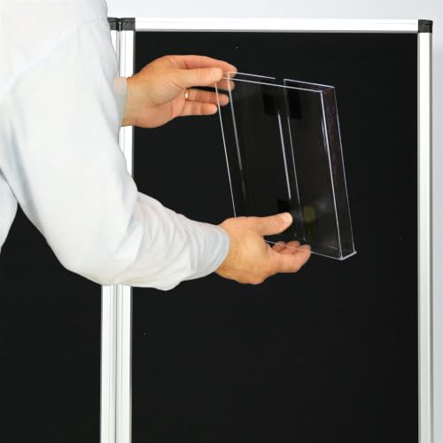 Black 3+1 Panel Trade Show Presentation Board Folding Display with Storage Bag