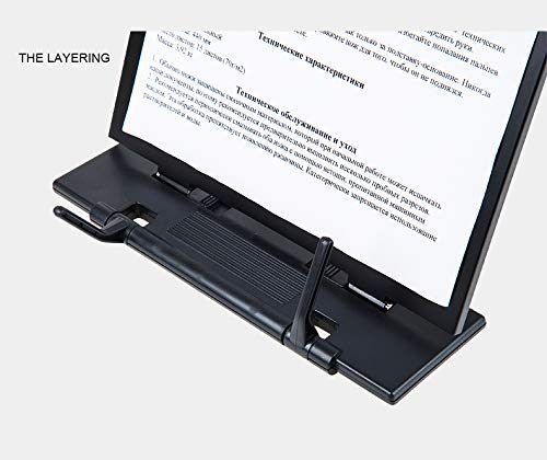 Boxtree Desktop Document Holder with Adjustable Positions and Clip, Black