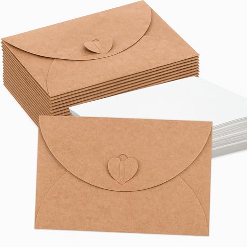 40 Pcs Mini Envelopes with Blank Cards Set - Gift Card Holders for Occasions