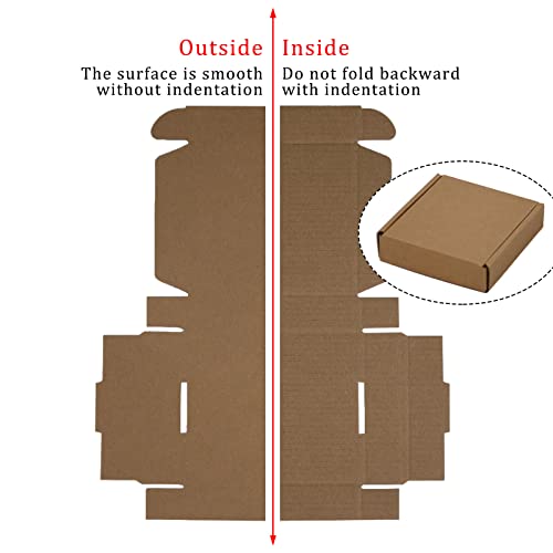 SUNLPH 50 Pack 4x4x1 Inch Small Shipping Boxes Brown Corrugated Cardboard