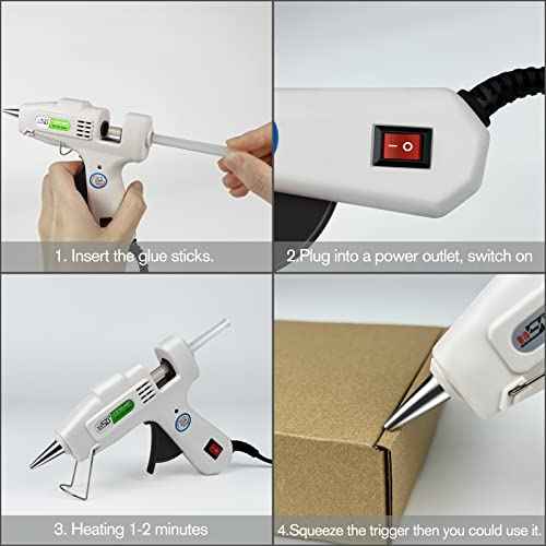 Hot Glue Gun Kit with 30 Glue Sticks, Fast Preheating Hot Melt, High Temp for School Crafts DIY Arts and Quick Home Repairs (20w)