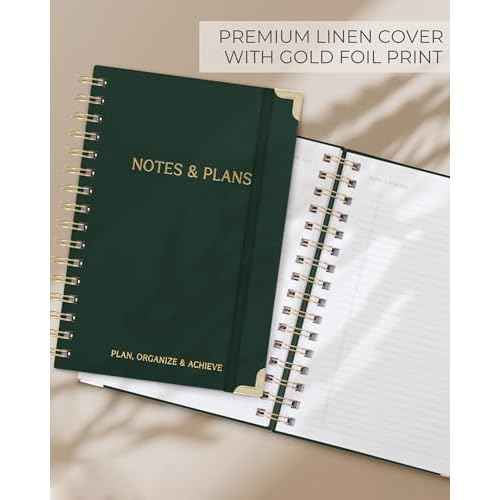 ZICOTO Aesthetic Daily Planner And Notebook With Hourly Schedule - Aesthetic Spiral To do List Notepad For Work/Home to Organize Tasks And Appointments - Stylish School/Office Supplies Book For Women